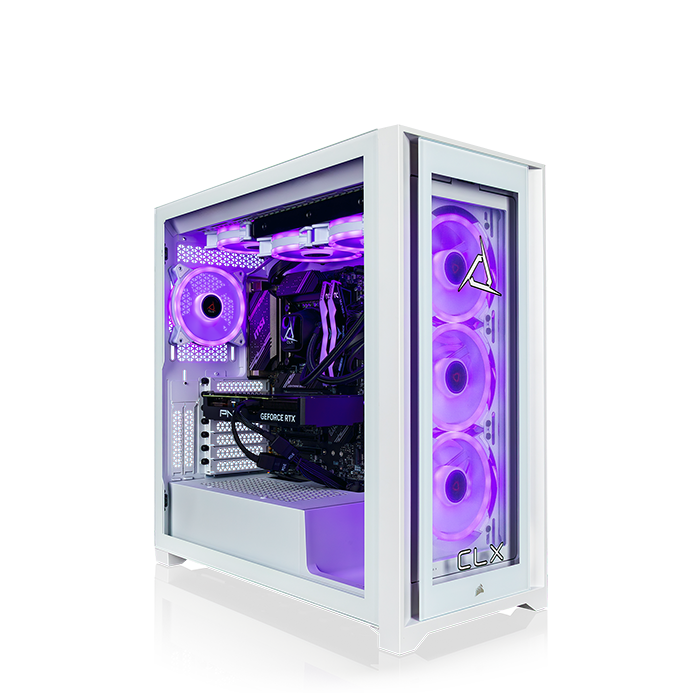 CLX HORUS GAMING PC - HORUS ICUE 5000X Mid Tower White - Image 1