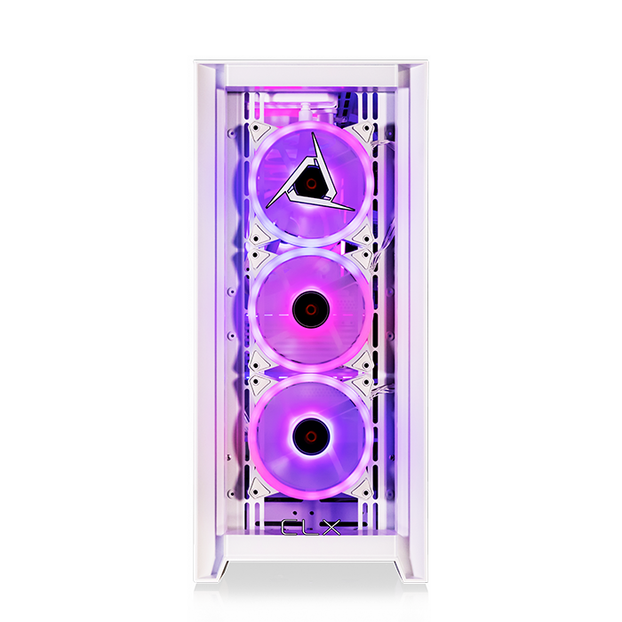 CLX SET ADVANCED GAMING DESKTOP - SET OBELISK Glass Mid Tower White - Image 2