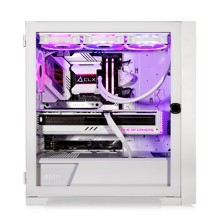 CLX SET ADVANCED GAMING DESKTOP - SET OBELISK Glass Mid Tower White - Image 3