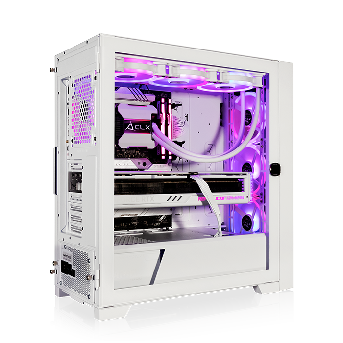 CLX SET ADVANCED GAMING DESKTOP - SET OBELISK Glass Mid Tower White - Image 6