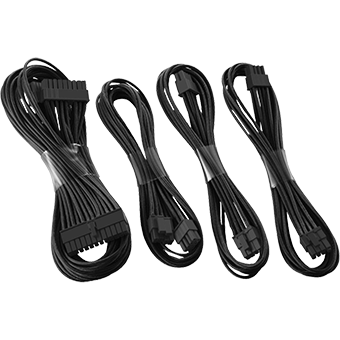 Sleeved Cable Set Black