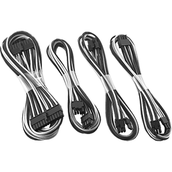 Sleeved Cable Set Black/White