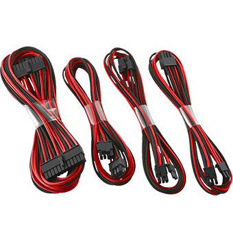 Sleeved Cable Set Black/Red
