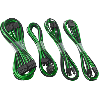 Sleeved Cable Set Black/Green