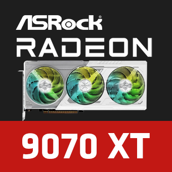 ASRock® Radeon™ RX 9070XT SL 16GB White