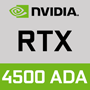 NVIDIA® RTX™ 4500 Ada 24GB GDDR6