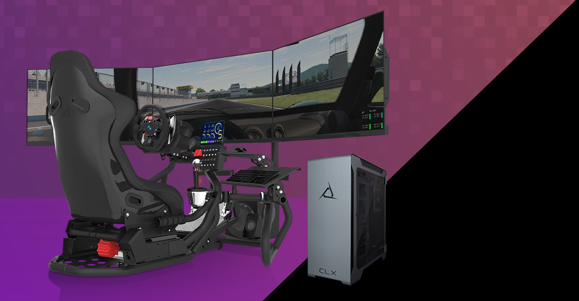 Racing simulator setup